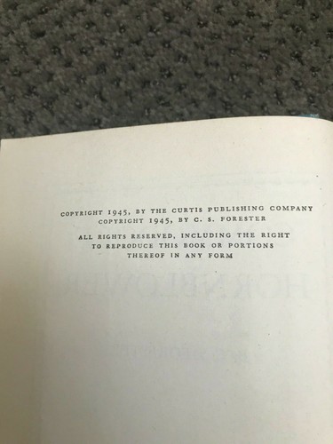 VINTAGE COMMANDER HORNBLOWER BY C.S. FORESTER HB 1945 EDITION - HB - Picture 5 of 10