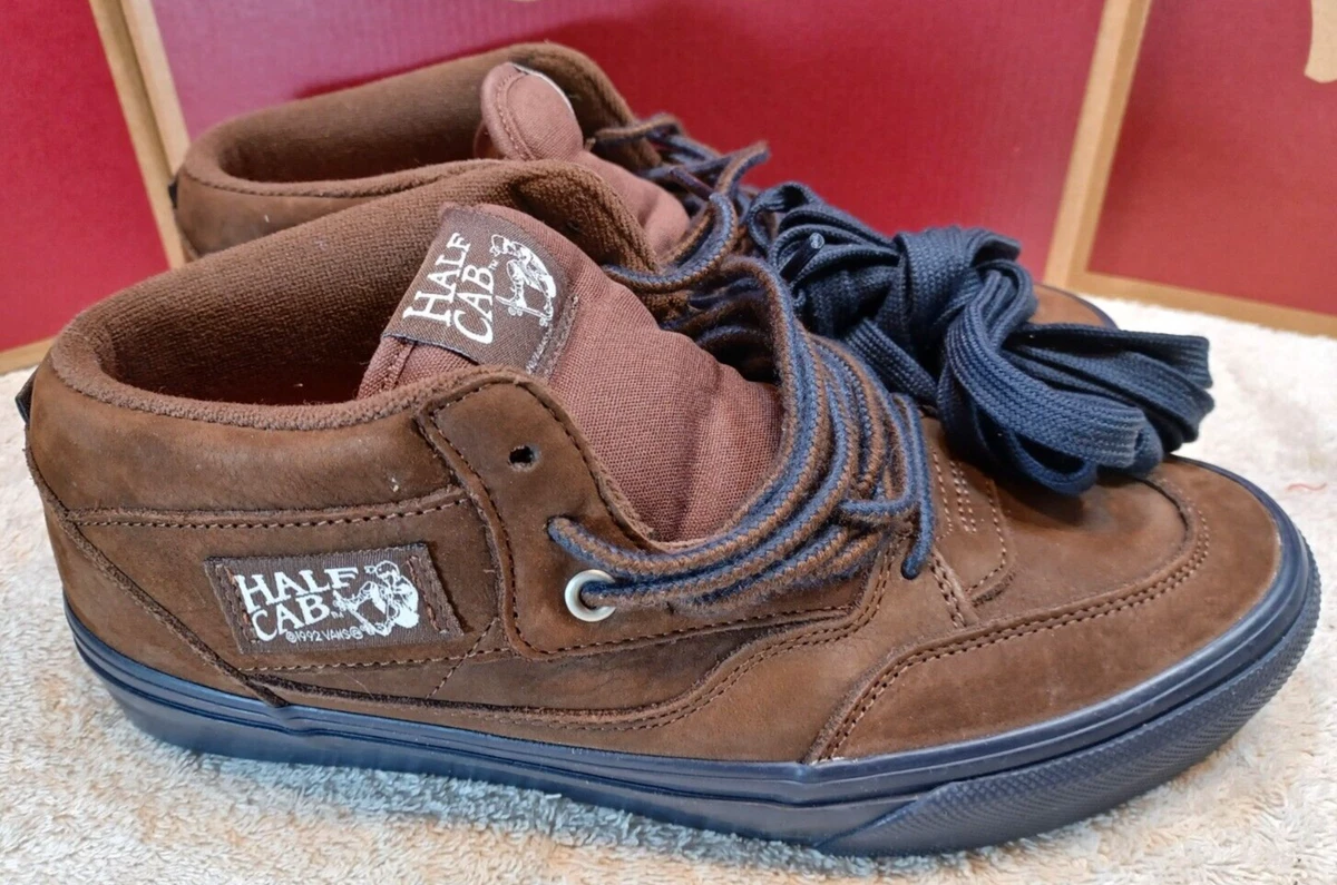 VANS X NICK MICHEL MEN\'S 6.5 HALF CAB \'92 MID SNEAKER BROWN NAVY NIB Vans Skate Half Cab  main image 2