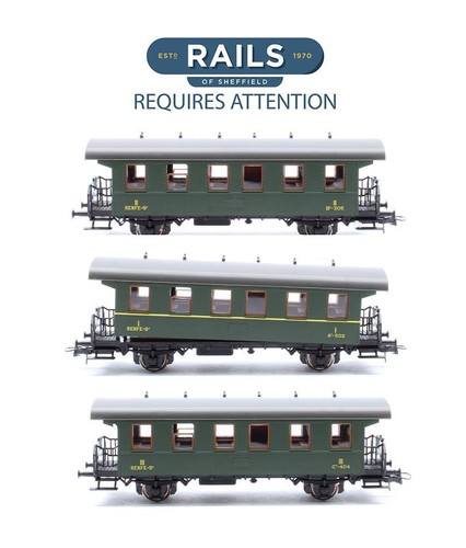 ROCO "HO" SPUR 44947/48/49 SCHWADER MIT 3 RENFE GRÜN VERSCHIEDENE KLASSENWAGEN | Condition: Used