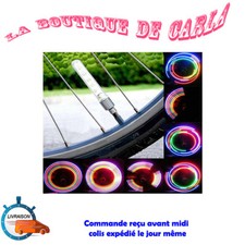 Bouchon de Valve Roue Pneu LED Lampe Lumineuse Moto Mobylette Vélo Scooter
