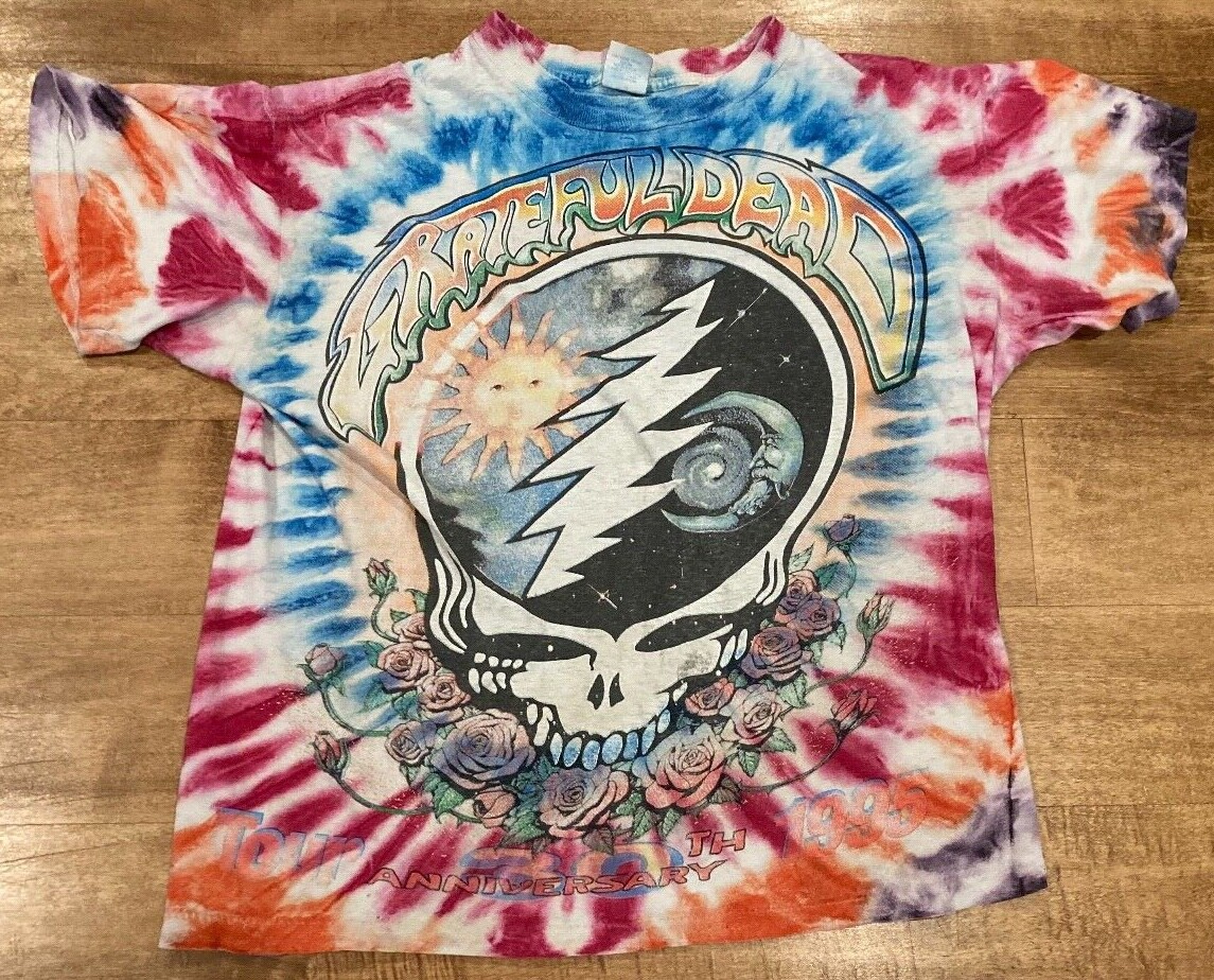 vintage GRATEFUL DEAD summer tour 1995 parking lot bootleg tie-dye