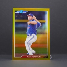 2020 Bowman Heritage - 1991 Bowman Nate Pearson #91B-NP Gold Refractor /50 (RC)