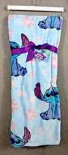 Disney Stitch Plush Throw Blanket Super Soft Light Blue 60x70 inches Washable