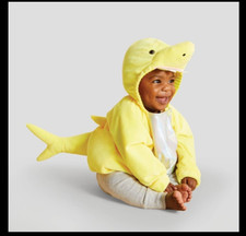 Plush Yellow Baby Shark Infant Pullover Halloween Costume - 6-12 Months NEW W/T