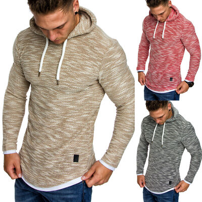 Herren 2in1 Oversize Kapuzenpullover Hoodie Sweater Pullover Sweatshirt 4013