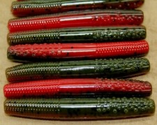 2.75" Finesse Stick Green Pumpkin Texas Red Ned Rig Type Floating Worm 50 pack