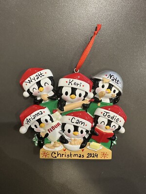 Penguin Family of 6 Personalized Christmas Ornament Polar x | eBay