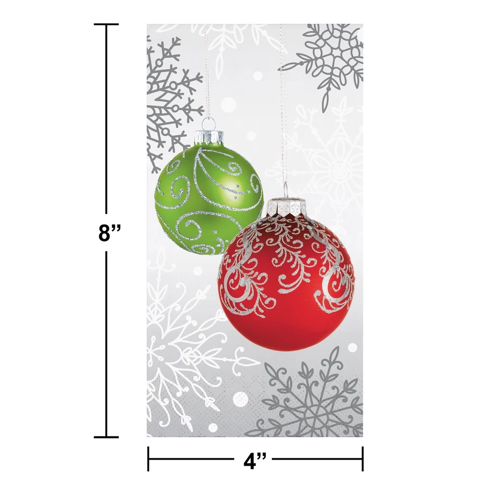 Decorative Paper Hand Towels for Christmas Ornament Napkins Guest Towels - 32 Ct - Image 2 of 2