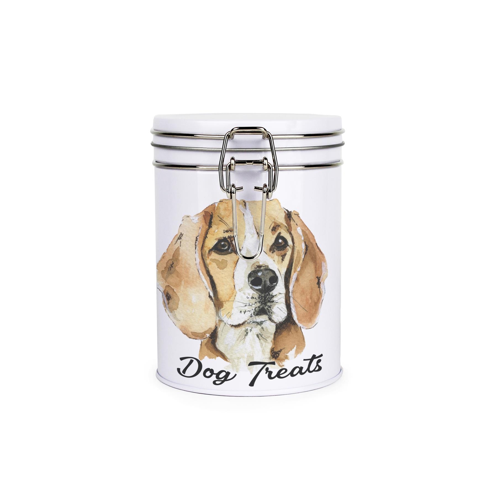 Beagle Dog Treats Canister - Novelty Dog Themed Storage Gift Tin