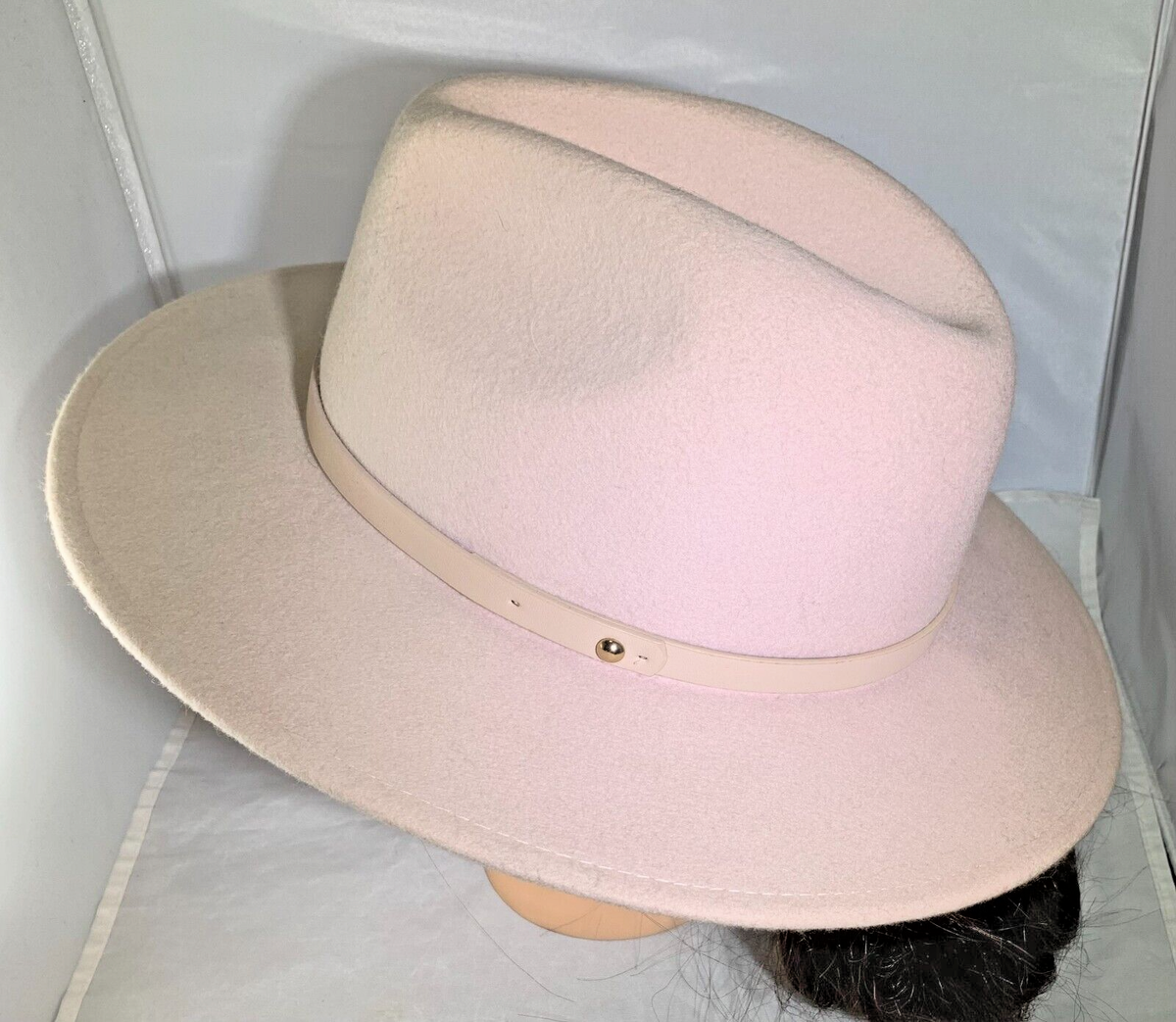 FREE PEOPLE PALE PINK WOOL FEDORA HAT | eBay display picture 2