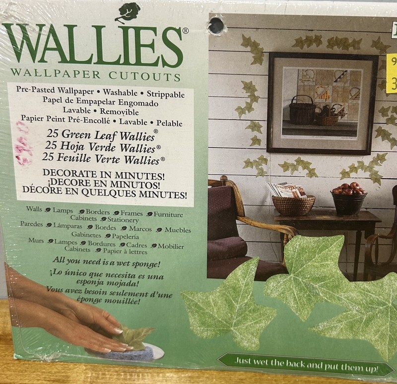 WALLIES Wallpaper Cutouts 25 Green Leaf #12022