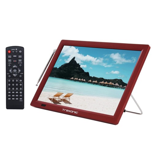 14 Inch LED TV with HDMI SD MMC USB VGA AV in Out and Built in Digital Tuner Red
