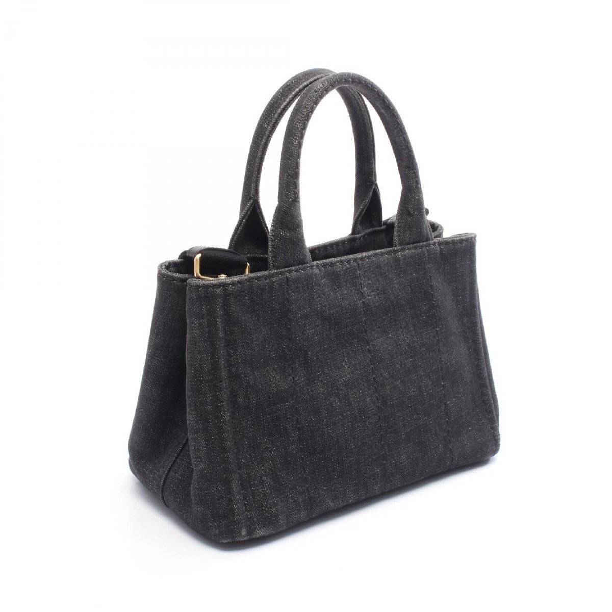 PRADA Canapa  PRADA Denim Tote Bag Denim Canvas Used Women s from japan thumbnail 2