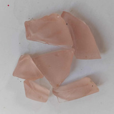 rare pink ocean tumbled sea glass in New England