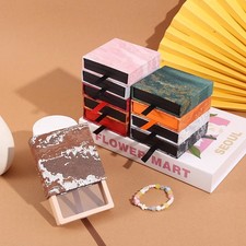 2 Pcs Paper Jewelry Organizer Gift Box, Pull-out Design, Chinese Element Craft