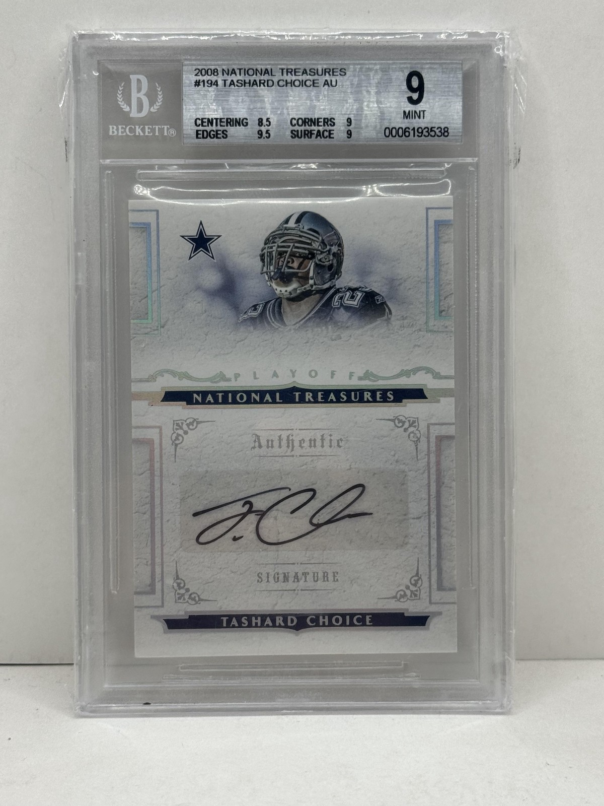 Tashard Choice Playoff National Treasure #194 Autograph-Silver