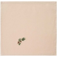 IB Laursen Stoffserviette Tradition Natur Kiefernzweig Mit Zapfen Serviette