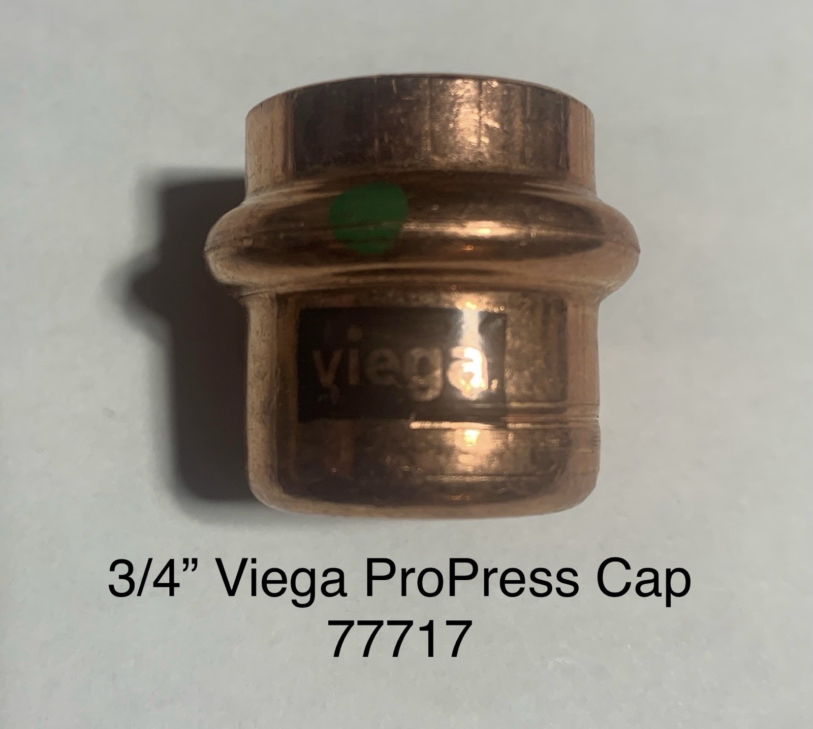 3/4” 77717 Viega ProPress Cap Copper Tube Pipe Press P X Cap Fitting Model 2956
