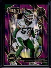 2024 Panini Select C.J. Mosley Club Purple Prizm Shock #/360 Jets