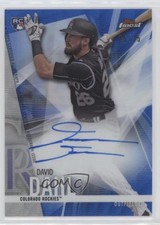 2017 Topps Finest Auto Blue Wave Refractor 25/25 David Dahl #FA-DDA Auto e6p