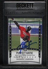BAS 2014 Leaf Perfect Game Showcase Black Daz Cameron Seal of Authenticity ow6