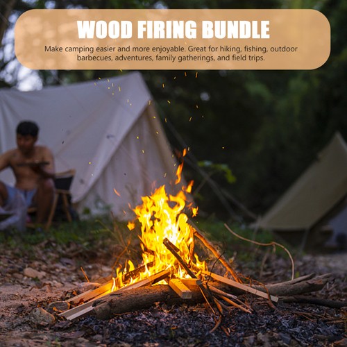 10Pcs Wood Kindling Tool Dried Kindling Wood Block Firewood Instant Flame Block - Bild 11 von 12