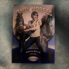2022 Panini Certified Dark Horses Mirror Blue DH-15 Davis Mills /75 Texans