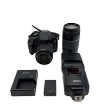 Canon EOS Rebel T6 DSLR 18MP Camera EF-S 18-55mm EF 75-300mm Lens