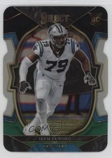 2022 Panini Select Concourse Black & Green Prizm Die-Cut Ikem Ekwonu #34 0c4