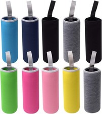 10 Pack Neoprene Water Bottle Sleeves 12-18oz - Insulated Cover, Multi-Color