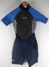 Jobe Wetsuit Womens Size 6 Blue Black Neoprene Shorty Power Stretch Back Zip