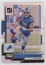 2022 Panini Donruss Press Proof Silver Die-Cut 48/75 TJ Hockenson #87 11iy