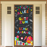 Einschulung Banner Stoff Deko 185X90Cm TüR Hintergrund Junge MäDchen 1. Schultag