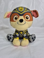 Paw Patrol The Mighty Movie Rubble Plush Dog 7" 2023 Spin Master Pre Loved