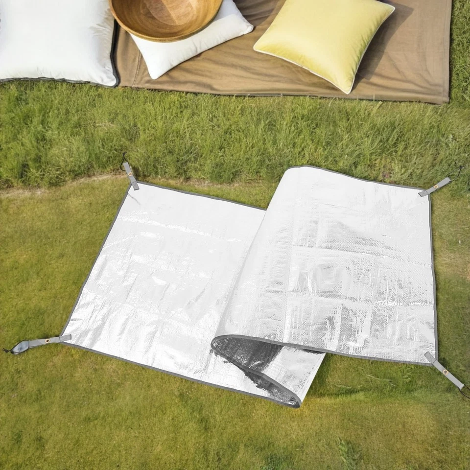  Camping-Bodenmatte: Faltbare, isolierende Picknickmatte aus Aluminiumfolie – - Bild 3 von 4