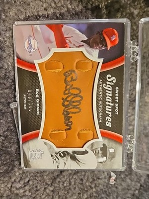 2004 Upper Deck Sweet Spot Classic Bob Gibson ON-CARD AUTO /100 Cardinals HOF