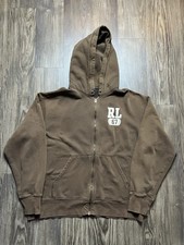 Polo Jeans Company Ralph Lauren Full Zip Fleece Hoodie Brown Men's L
