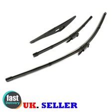 Front&Rear Windscreen Wiper Blades Set For 2006-14 Vauxhall Opel Corsa D E 3PCS