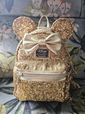 Loungefly Disney Rucksack Gelbgold Pailletten