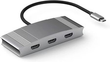 USB C to 3 HDMI Adapter,Type C Multi Monitor 3 Port,Support Dual 4K60Hz or 4K...