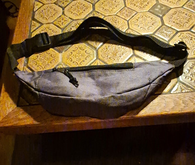 Kappa Bauchtasche/Gürteltasche Schwarz mit Logo & Reißverschluss