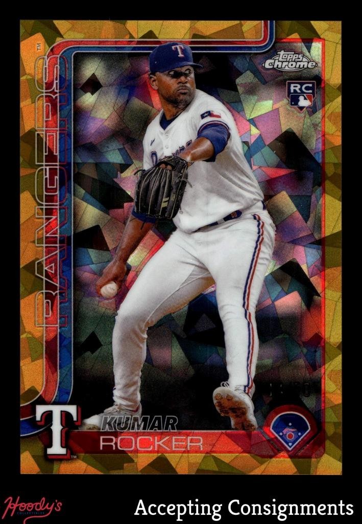 2025 Topps Chrome Sapphire Gold Refractors #73 Kumar Rocker RC Rookie 14/50