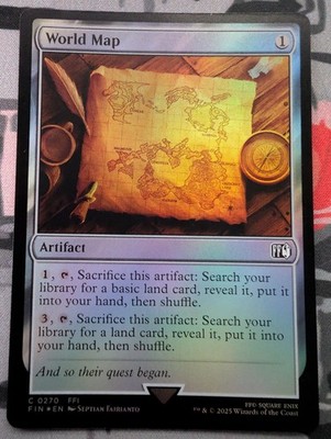 World Map Final Fantasy Foil - NM #270 MTG FIN
