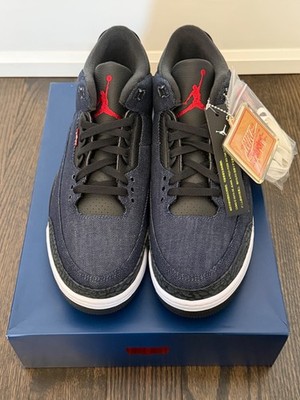 Jordan 3 x Levi's Denim ''Indigo'' Shoes - Men's Size 12.5