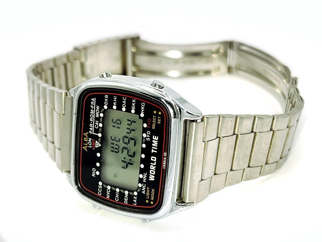 『希少』SEIKO ALBA デジタル world Time w3084000 希少』SEIKO ALBA デジタル world Time w3084000