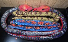 Lot of 3 Wild Republic Plush Snakes Stuffed A...