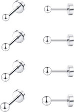 Titanium Earrings Set for Sensitive Ears 20 Gauge Pure Titanium Cartilage Earrin