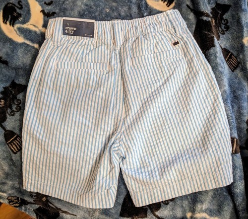Pantaloncini Seersucker nuovi con etichetta corona ed edera ragazzo taglia 5 vendita al dettaglio $35 - Foto 3 di 5