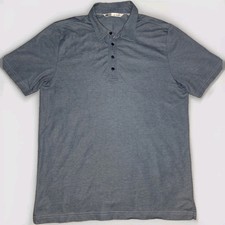 Travis Mathew Short Sleeve Blue Golf Polo Shirt Men's Size Large