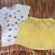 Girls 8 10 tutu gymboree skirt butterfly shirt set